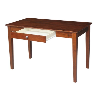 Basic Size Desk With Drawer And Chair Brown - International Concepts 2 Basic Size Desk With Drawer And Chair Brown - International Concepts - Image 2