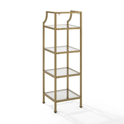 40" Aimee Short Etagere Gold - Crosley 3 40" Aimee Short Etagere Gold - Crosley - Image 3