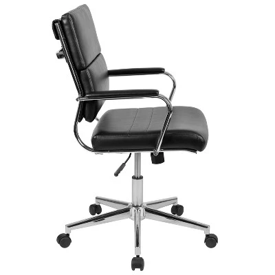 Emma And Oliver Mid-Back LeatherSoft Contemporary Panel Executive Swivel Office Chair 11 Emma And Oliver Mid-Back LeatherSoft Contemporary Panel Executive Swivel Office Chair - Image 11