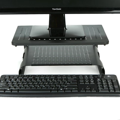 Mind Reader Monitor Stand/Riser 2 Tier Ventilated Metal Black 2 Mind Reader Monitor Stand/Riser 2 Tier Ventilated Metal Black - Image 2