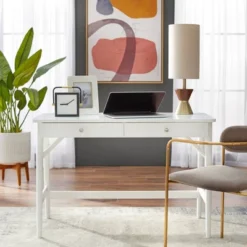 Mid-Century Modern Desk White - Buylateral