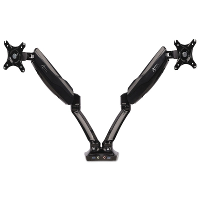 Alera AdaptivErgo Heavy-Duty Articulating Dual Monitor Arm W/USB & Audio 32" Black AEMA2H 3 Alera AdaptivErgo Heavy-Duty Articulating Dual Monitor Arm W/USB & Audio 32" Black AEMA2H - Image 3