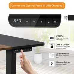 55''x28'' Electric Standing Desk Height Adjustable Sit Stand Desk W/USB Port BrownBlack -WorkHaven Sales Shop GUEST 6f7a4c1e 6b36 4b0e 9cf1 02e78e14ece9