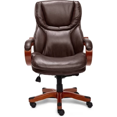 Big And Tall Executive Office Chair With Upgraded Wood Accents - Serta 15 Big And Tall Executive Office Chair With Upgraded Wood Accents - Serta - Image 15