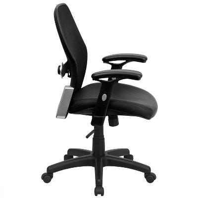Emma And Oliver Mid-Back Super Mesh Executive Swivel Office Chair With Adjustable Arms 2 Emma And Oliver Mid-Back Super Mesh Executive Swivel Office Chair With Adjustable Arms - Image 2