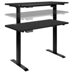 Emma And Oliver 48" Wide Black Electric Adjustable Standing Desk & Black Swivel Office Chair -WorkHaven Sales Shop GUEST 7084fca1 ac3a 4221 8213 7e37a8690b8c