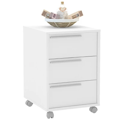 Maia 3 Drawer File Cabinet White - Polifurniture 5 Maia 3 Drawer File Cabinet White - Polifurniture - Image 5