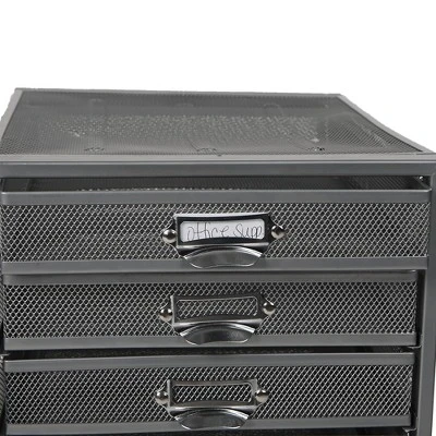 Mind Reader Mesh 10 Drawer Cabinet, Silver 4 Mind Reader Mesh 10 Drawer Cabinet, Silver - Image 4