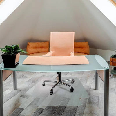 Polycarbonate Chair Mat For Hard Floors Lipped Clear - Floortex 2 Polycarbonate Chair Mat For Hard Floors Lipped Clear - Floortex - Image 2