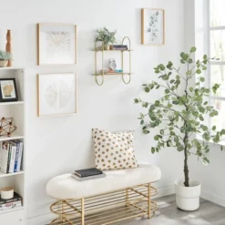 20" 2 Tier Warm Metal Hanging Bracket Wall Mounted Shelf Gold - Danya B. 13 20" 2 Tier Warm Metal Hanging Bracket Wall Mounted Shelf Gold - Danya B. -WorkHaven Sales Shop GUEST 71d9866b 148f 452c 9678 5feb38e880de