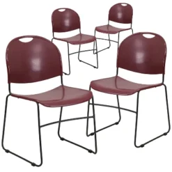 Flash Furniture 4 Pack HERCULES Series 880 Lb. Capacity Ultra-Compact Stack Chair With Metal Frame -WorkHaven Sales Shop GUEST 72093e2e 6c8c 4930 866b e3c14f068be6