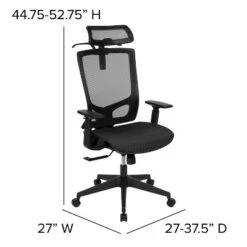 Emma And Oliver Ergonomic Mesh Office Chair-Synchro-Tilt, Pivot Headrest, Adjustable Arms -WorkHaven Sales Shop GUEST 72321c2e b058 497f 883e 582098564446