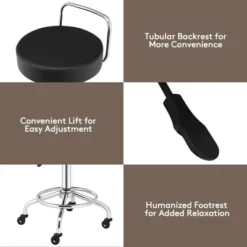 Costway Pneumatic Work Stool Rolling Swivel Task Chair Spa Office Salon W/Cushioned Seat -WorkHaven Sales Shop GUEST 724f8627 b0ce 4ccc b93e 4ce9c8631bd5