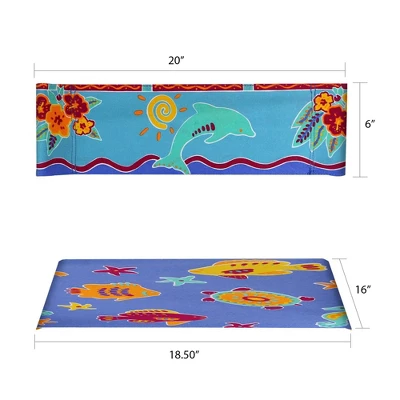 Director's Chair Replacement Canvas Tropical Sea - Flora Home 2 Director's Chair Replacement Canvas Tropical Sea - Flora Home - Image 2
