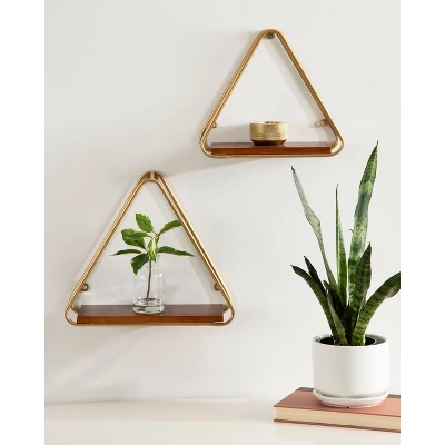 2pc Tilde Triangle Accent Shelf Set - Kate & Laurel All Things Decor 5 2pc Tilde Triangle Accent Shelf Set - Kate & Laurel All Things Decor - Image 5