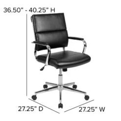 Emma And Oliver Mid-Back LeatherSoft Contemporary Panel Executive Swivel Office Chair 18 Emma And Oliver Mid-Back LeatherSoft Contemporary Panel Executive Swivel Office Chair -WorkHaven Sales Shop GUEST 74df2e5e 7707 4cc4 808f 60b22c551ac6