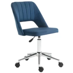 Vinsetto Modern Mid Back Office Chair With Velvet Fabric, Swivel Computer Armless Desk Chair With Hollow Back Design For Home Office -WorkHaven Sales Shop GUEST 74fccc0a a718 4c22 aefc a0097cb17419