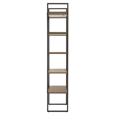 Nathyn 5 Shelf X Back Metal Post Bookshelf - Inspire Q 3 Nathyn 5 Shelf X Back Metal Post Bookshelf - Inspire Q - Image 3