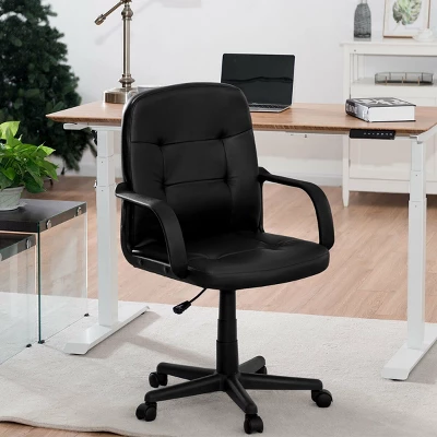 Costway Ergonomic Mid-Back Executive Office Chair Swivel Computer Desk Task Chair New 1 Costway Ergonomic Mid-Back Executive Office Chair Swivel Computer Desk Task Chair New