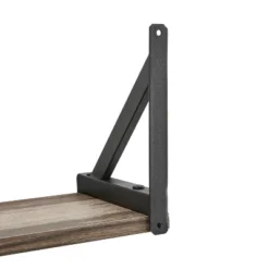 Genoa Wall Shelf On Triangular Metal Bracket Black/Rustic - Danya B. -WorkHaven Sales Shop GUEST 75d65258 8721 4fca a184 e9e8ede4340d