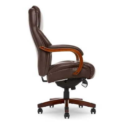 JOMEED CC82 Delano Big And Tall Executive Office Chair With Ergonomic Lumbar Support, Adjustable Height, And Comfort Core Memory Foam, Brown Leather 2 JOMEED CC82 Delano Big And Tall Executive Office Chair With Ergonomic Lumbar Support, Adjustable Height, And Comfort Core Memory Foam, Brown Leather - Image 2