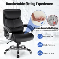 Costway 400LBS Big & Tall High Back Adjustable Swivel Leather Office Chair -WorkHaven Sales Shop GUEST 76eb7603 f301 4bf7 bdb8 c2b0dc13e9f0