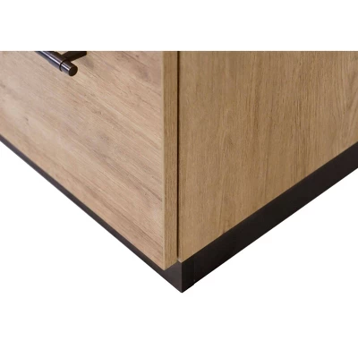 Abbott Contemporary 3 Drawer Wood Laminate File Cabinet Light Brown - Martin Furniture 6 Abbott Contemporary 3 Drawer Wood Laminate File Cabinet Light Brown - Martin Furniture - Image 6