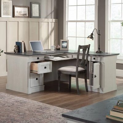 Palladia 5 Drawer L Shaped Desk Glacier Oak - Sauder 2 Palladia 5 Drawer L Shaped Desk Glacier Oak - Sauder - Image 2
