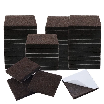 Unique Bargains Square Self-Stick Non-Slip Floor Protector Furniture Felt Pads Dark Brown 40 Pcs 2 Unique Bargains Square Self-Stick Non-Slip Floor Protector Furniture Felt Pads Dark Brown 40 Pcs - Image 2