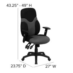 Emma And Oliver High Back Ergonomic Black/Gray Mesh Swivel Task Office Chair W/ Adjustable Arms 11 Emma And Oliver High Back Ergonomic Black/Gray Mesh Swivel Task Office Chair W/ Adjustable Arms -WorkHaven Sales Shop GUEST 7b3f906e e107 4c07 bdef f55d2d616ac5
