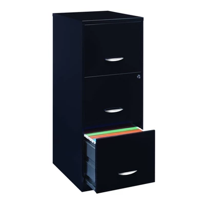 Hirsh Industries Space Solutions File Cabinet 3 Drawer - Black 1 Hirsh Industries Space Solutions File Cabinet 3 Drawer - Black