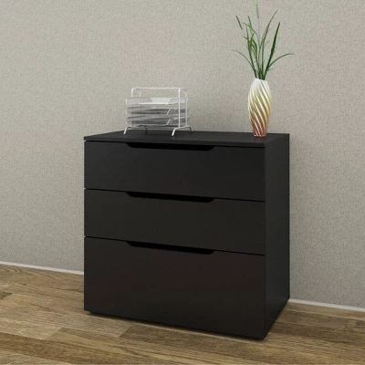 Next 3 Drawer Filing Cabinet Black - Nexera 2 Next 3 Drawer Filing Cabinet Black - Nexera - Image 2