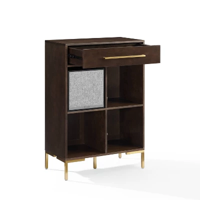 42.25" Juno Record Storage Cube Bookcase With Speaker Dark Brown/Black - Crosley 7 42.25" Juno Record Storage Cube Bookcase With Speaker Dark Brown/Black - Crosley - Image 7