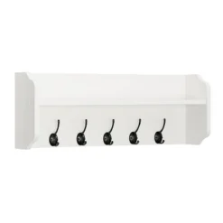 25" X 9" Entryway Floating Utility Wall Shelf With Hooks White - Danya B. 24 25" X 9" Entryway Floating Utility Wall Shelf With Hooks White - Danya B. -WorkHaven Sales Shop GUEST 7cbe0302 6dcf 435b aea2 c8cea6ff27ae