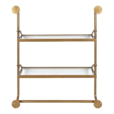 26" X 31" Marit Metal Wall Shelf Gold - Kate & Laurel All Things Decor 4 26" X 31" Marit Metal Wall Shelf Gold - Kate & Laurel All Things Decor - Image 4