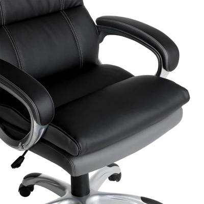 PU Leather Gaslift Adjustable Swivel Office Chair - Glitzhome 7 PU Leather Gaslift Adjustable Swivel Office Chair - Glitzhome - Image 7