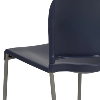 Flash Furniture HERCULES Series 880 Lb. Capacity Navy Full Back Contoured Stack Chair With Gray Powder Coated Sled Base 7 Flash Furniture HERCULES Series 880 Lb. Capacity Navy Full Back Contoured Stack Chair With Gray Powder Coated Sled Base - Image 7