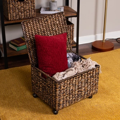 BirdRock Home Rolling Legal Letter File Organizer With Lid For Office - Brown Wash 6 BirdRock Home Rolling Legal Letter File Organizer With Lid For Office - Brown Wash - Image 6