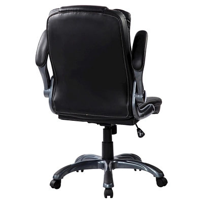 Medium Back Manager Chair With Flip-up Black - Techni Mobili 6 Medium Back Manager Chair With Flip-up Black - Techni Mobili - Image 6