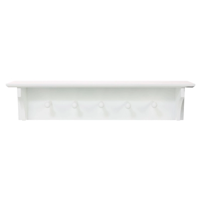 Foster Wall Shelf With Pegs - White 2 Foster Wall Shelf With Pegs - White - Image 2