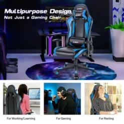 Costway Gaming Chair Adjustable Swivel Racing Style Computer Office Chair -WorkHaven Sales Shop GUEST 7eb9e5e2 b4f6 4403 b2a1 42dd337e4146