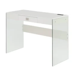 42" SoHo Glass Desk With Charging Station - Breighton Home -WorkHaven Sales Shop GUEST 7ecd0ea2 58c0 4514 86ab faf1face276e