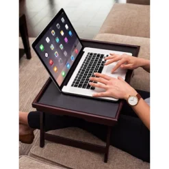 BirdRock Home Bamboo Lap Tray With Adjustable Top - Walnut