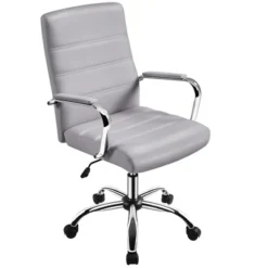 Yaheetech Mid-Back Office Chair With Arms 360° Swivel PU Leather Office Executive Chair -WorkHaven Sales Shop GUEST 7f8e8fea 91d8 4833 95b1 216a03bacb09