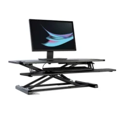 Adjustable Height Extra Large Standing Desk Converter Black - Atlantic