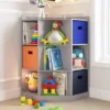 RiverRidge Home Kids' 6 Cubby With 3 Shelf Corner Cabinet - RiverRidge