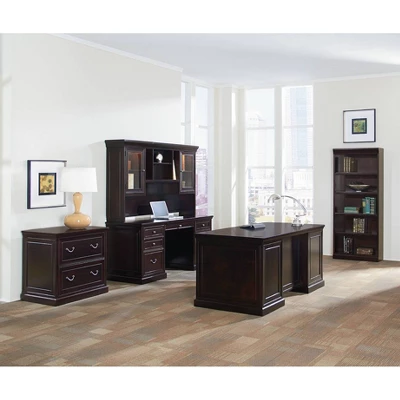 72" Executive Wood Bookcase With Doors Brown - Martin Furniture 2 72" Executive Wood Bookcase With Doors Brown - Martin Furniture - Image 2