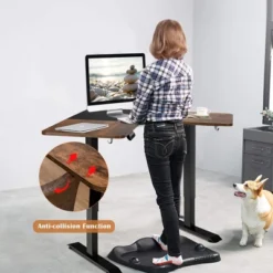 Costway L Shaped Electric Adjustable Standing Desk W/ Controller 2 Hooks BlackRustic 14 Costway L Shaped Electric Adjustable Standing Desk W/ Controller 2 Hooks BlackRustic -WorkHaven Sales Shop GUEST 8331c454 d584 424a b1a8 a3141ad14ba1