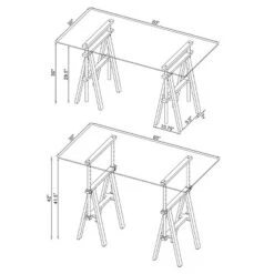 Statham Glass Top Adjustable Sawhorse Standing Desk Chrome - Coaster 11 Statham Glass Top Adjustable Sawhorse Standing Desk Chrome - Coaster -WorkHaven Sales Shop GUEST 83fa6233 ac1f 4164 8445 30e244687000