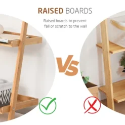 Costway 5-Tier Ladder Shelf Bamboo Bookshelf Wall-Leaning Storage Display Plant Stand -WorkHaven Sales Shop GUEST 84f0d303 83f0 4696 8148 93321ce2e2d4